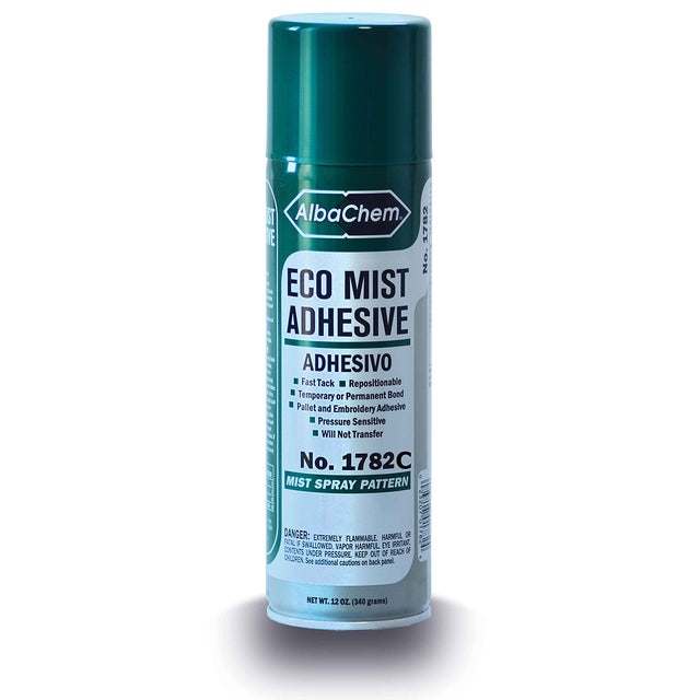 AlbaChem 1782C Eco Mist Adhesive for screen printing pallets.