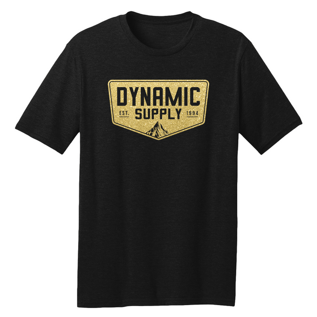 ASI Brite Gold Shimmer LC plastisol screen printing ink with a bright gold sparkle finish
