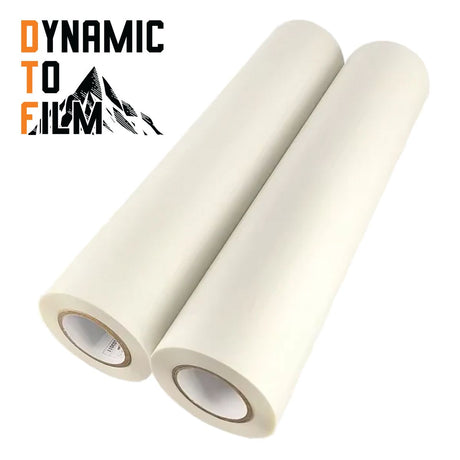 DTF transfer film 24 inch x 328 foot double-sided instant peel roll for direct-to-film printing, delivering reliable ink adhesion, fast hot peel performance, and vibrant transfer results.