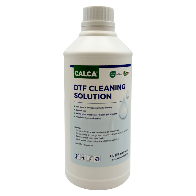CALCA DTF cleaning solution for water-based Epson printheads, 1-liter bottle