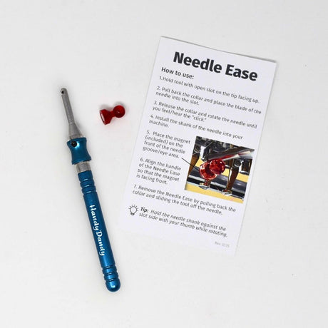 Madeira Handy Dandy Needle Ease tool for changing and aligning round-shank industrial embroidery needles - Pic 2