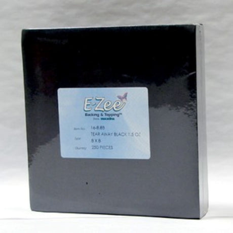 Madeira E-ZEE Tear 1.5 Ounce Black Tear Away Embroidery Stabilizer Precut Sheets for Embroidery Applications