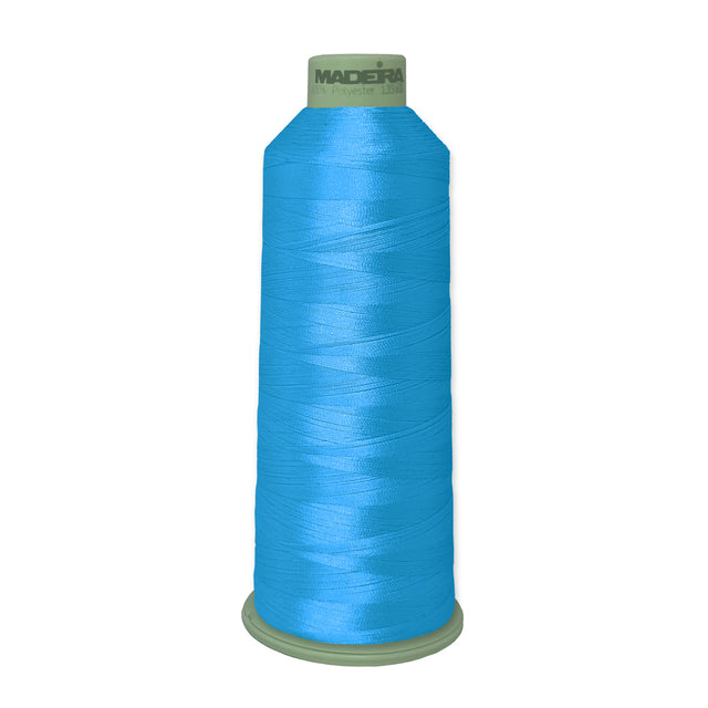 Madeira Polyneon 918-1593 Blue Macaw #40 embroidery thread, 5,500-yard cone
