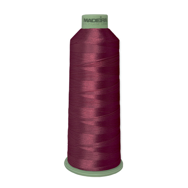 Madeira Polyneon 918-1635 Burgundy #40 polyester embroidery thread, 5,500-yard cone