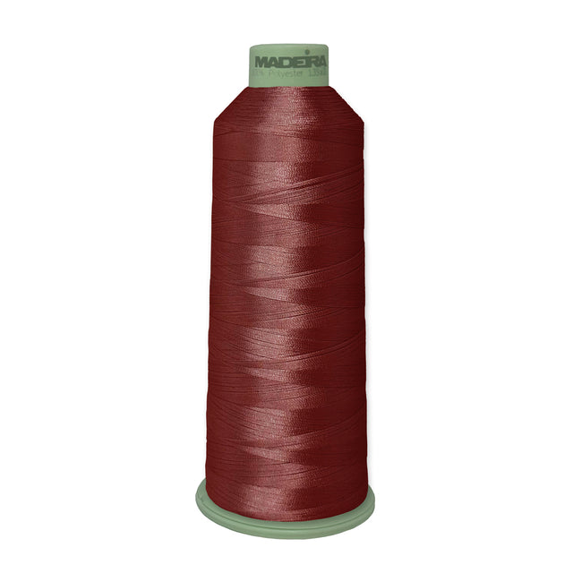 Madeira Polyneon 918-1638 Barn Red #40 embroidery thread, 5,500-yard cone
