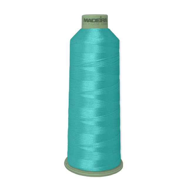 Madeira Polyneon 40 weight Teal Green 1746 polyester embroidery thread 5500 yard cone