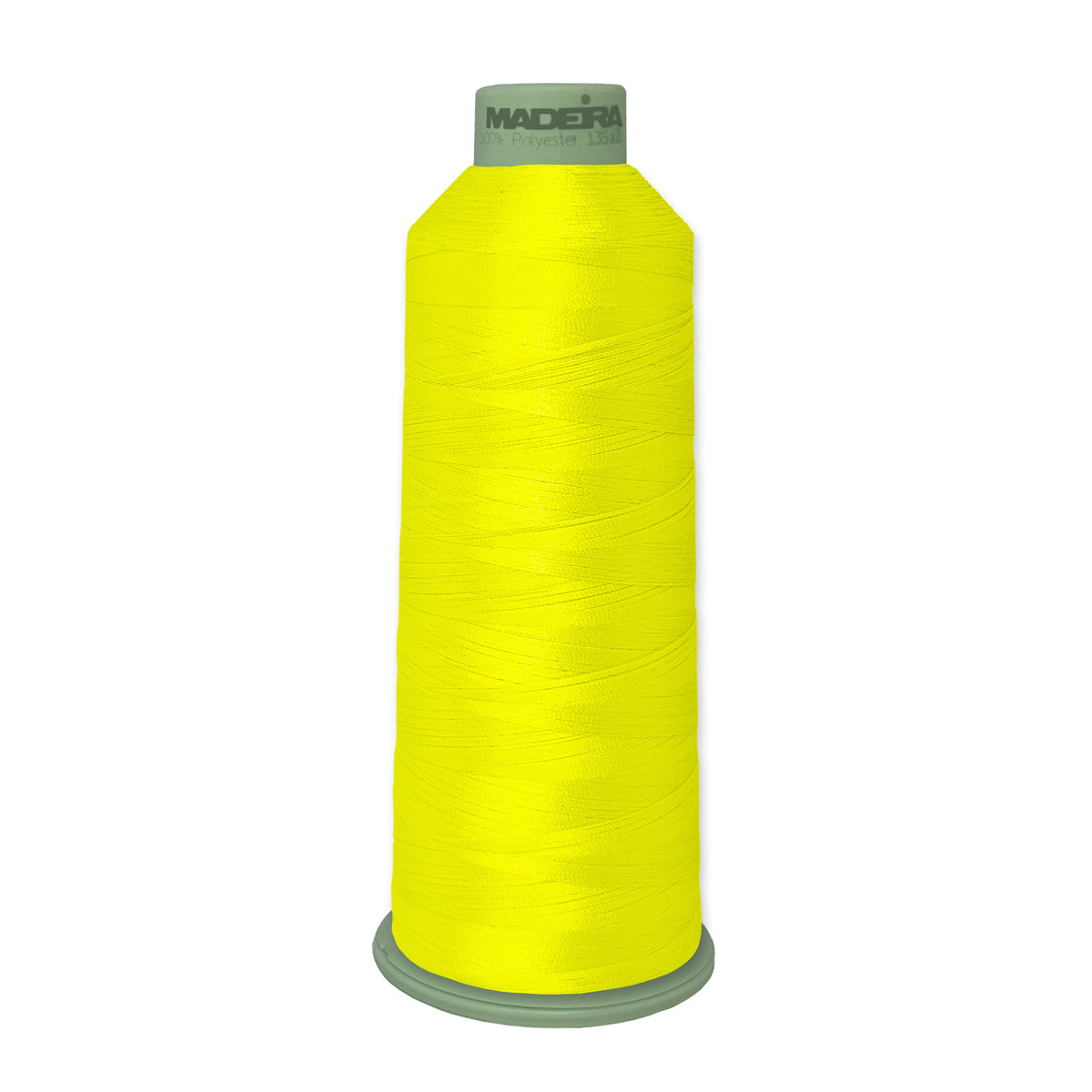 Madeira Polyneon 918-1823 Fluorescent Yellow Green #40 polyester embroidery thread, 5,500-yard cone