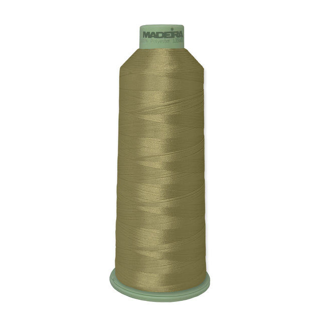 Madeira Polyneon 918-1956 Olive Green #40 embroidery thread, 5,500-yard cone
