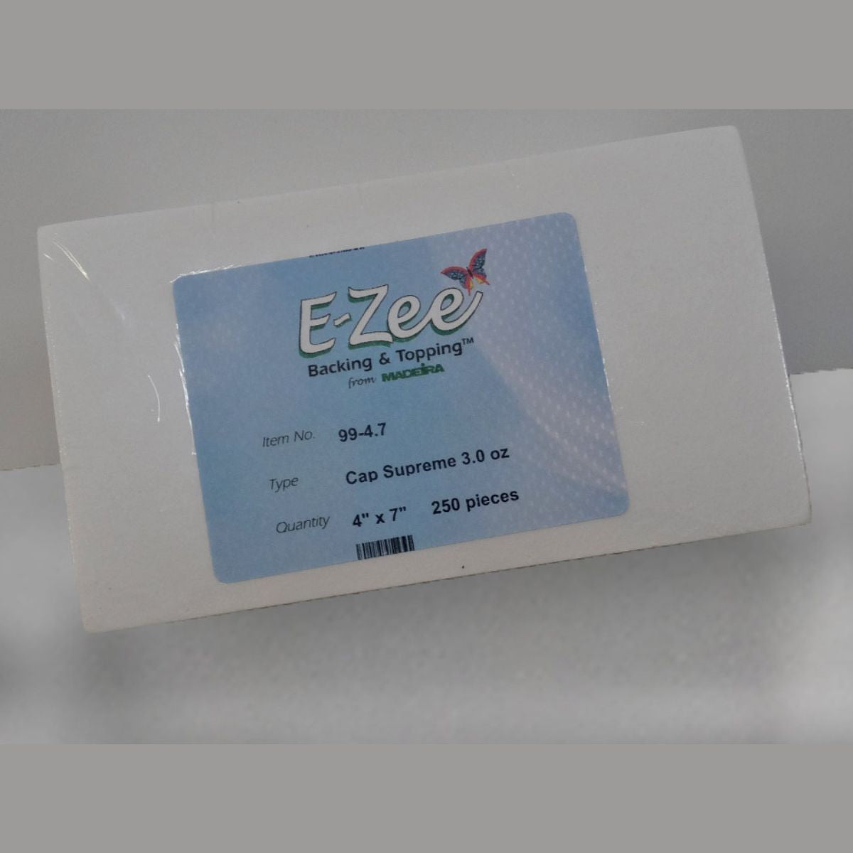 Madeira E-ZEE Cap Supreme 3.0 oz white tear-away embroidery stabilizer, 4 x 16 inches, 250-pack
