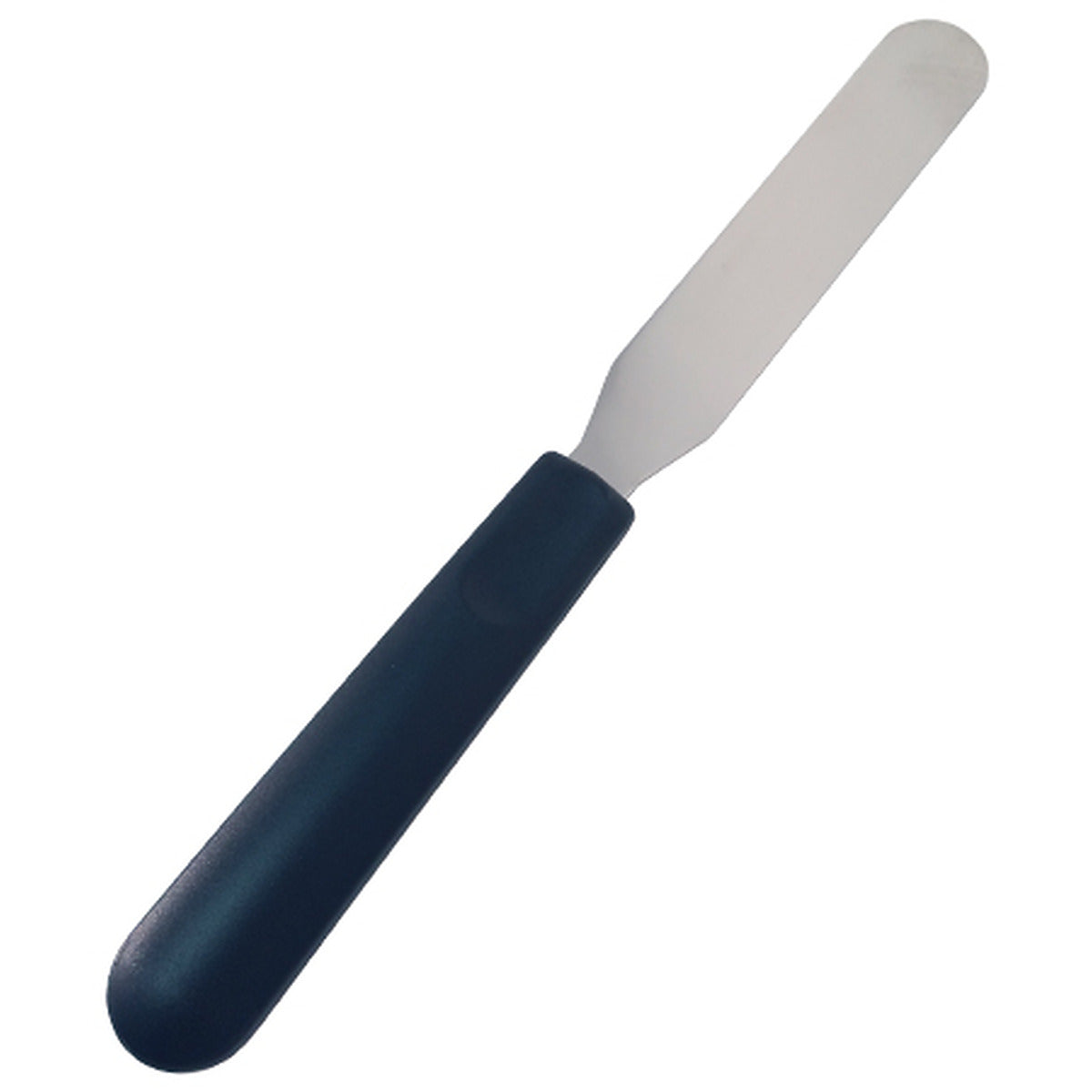 Stainless steel ink spatula with black handle